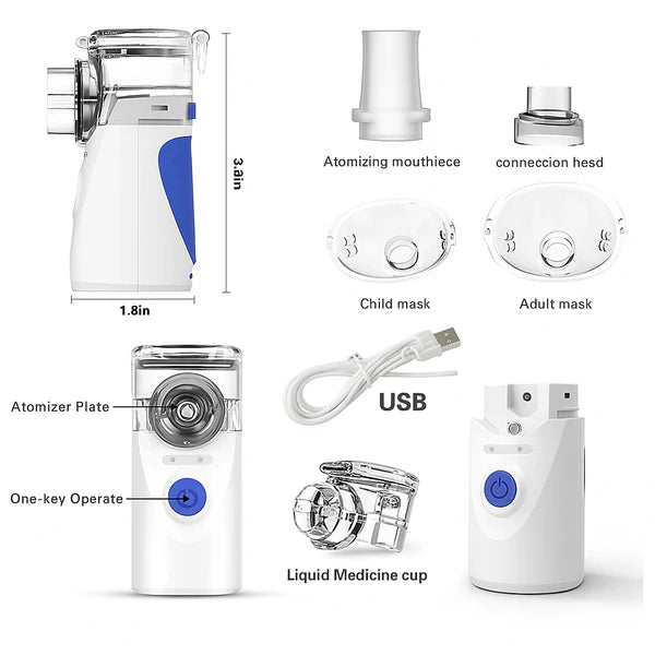 Nebulizador Portátil NebulaCare® - Original Últimas 7 Unidades 🔥